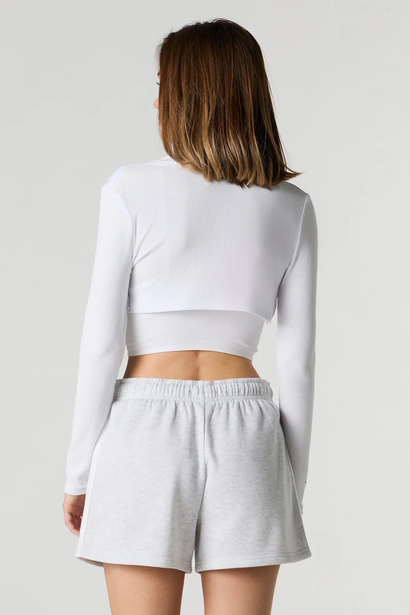 Graphic Side Striped Fleece Short