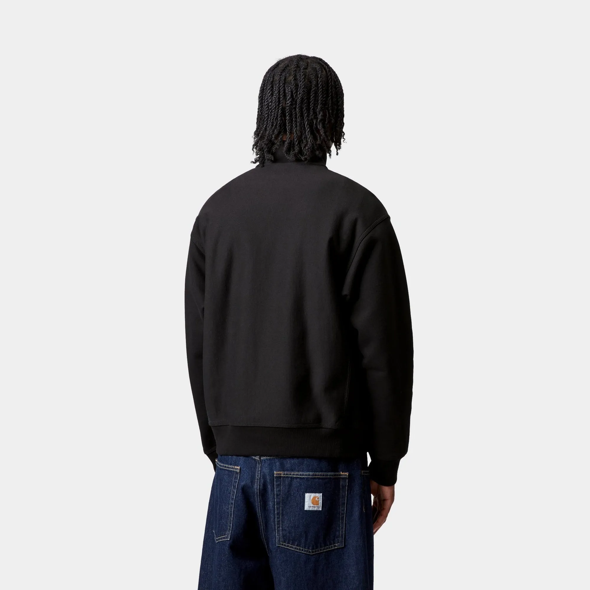 Half Zip American Script Sweatshirt | Black