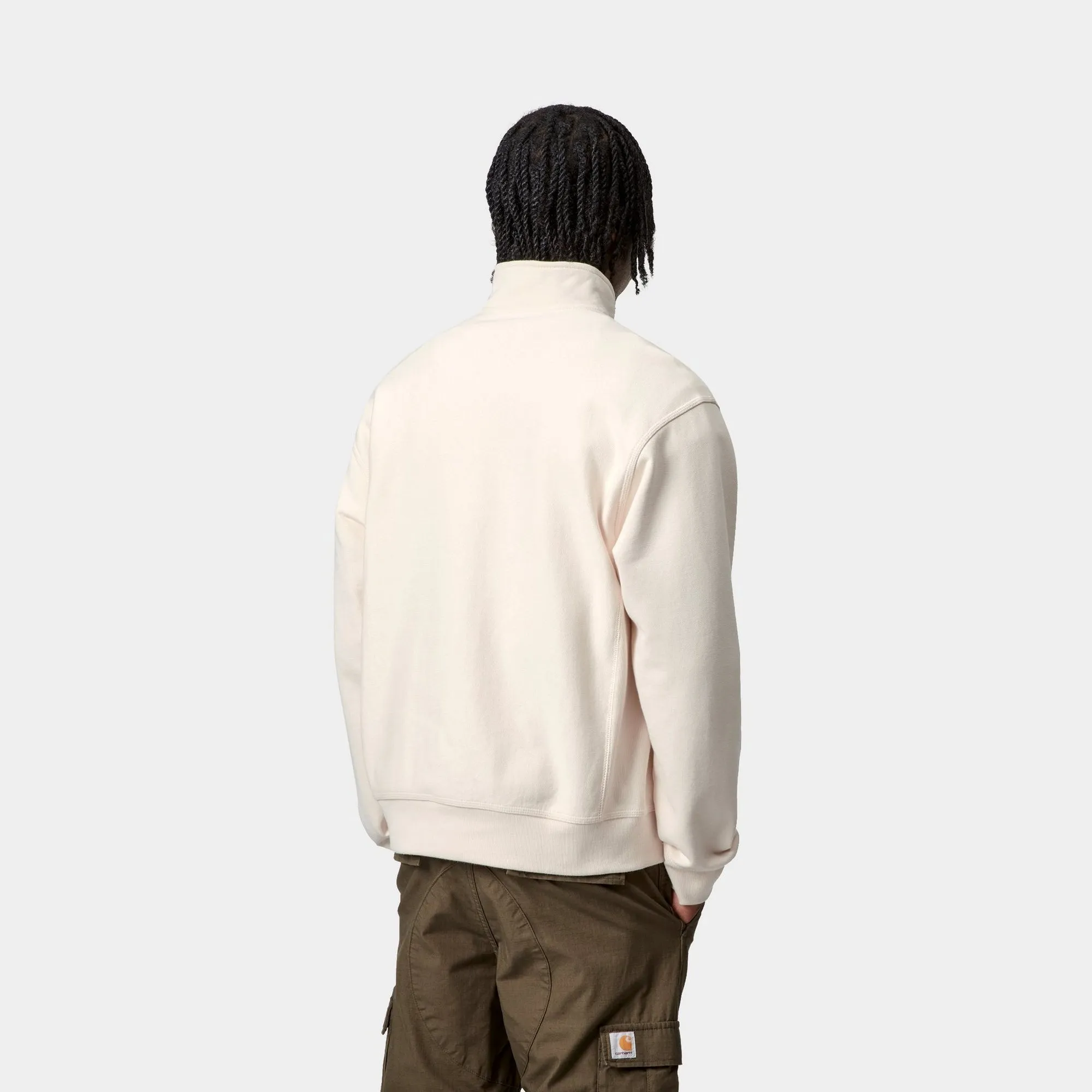 Half Zip American Script Sweatshirt | Natural