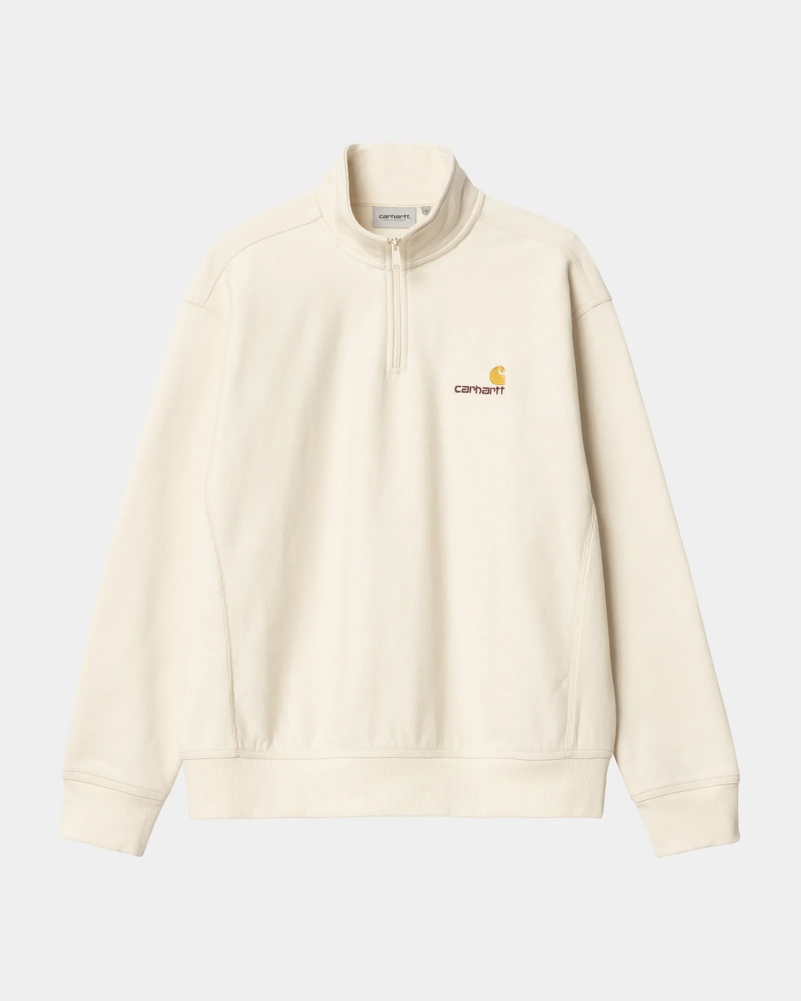 Half Zip American Script Sweatshirt | Natural