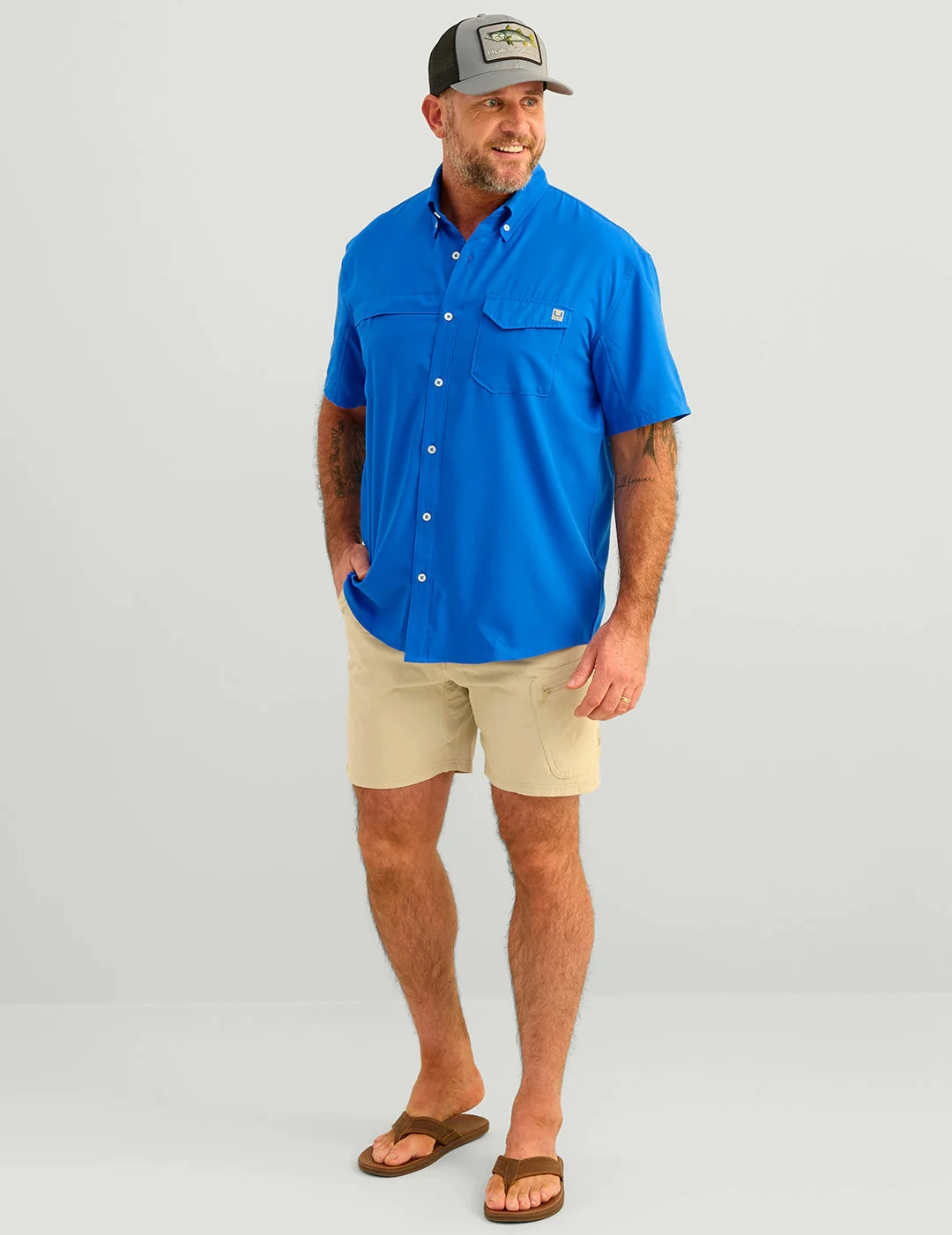 Huk Tide Point Short Sleeve Button-Down
