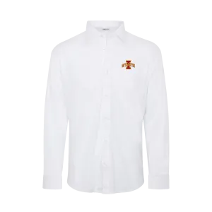 Iowa State Quattro Flex Dress Shirt with Semi-Spread Collar White