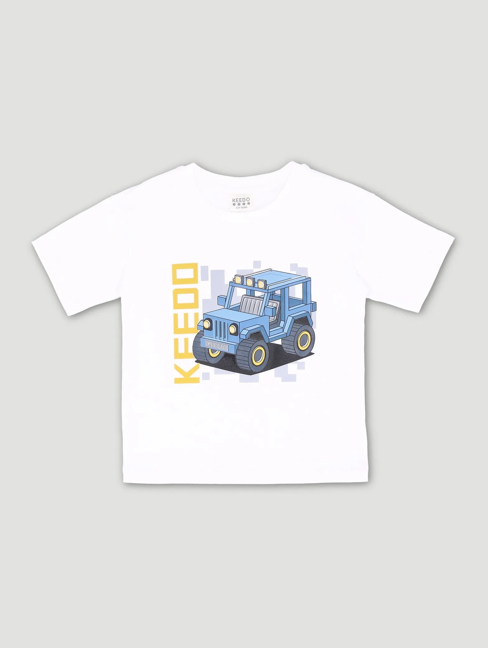 Keedo Boys Cars Short Sleeve Fashion Tee