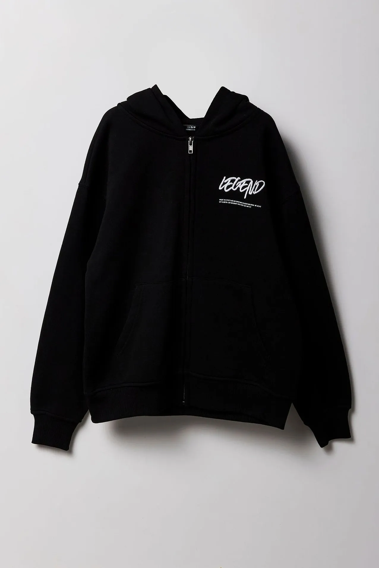 Kids Legend Embroidered Zip-Up Fleece Hoodie