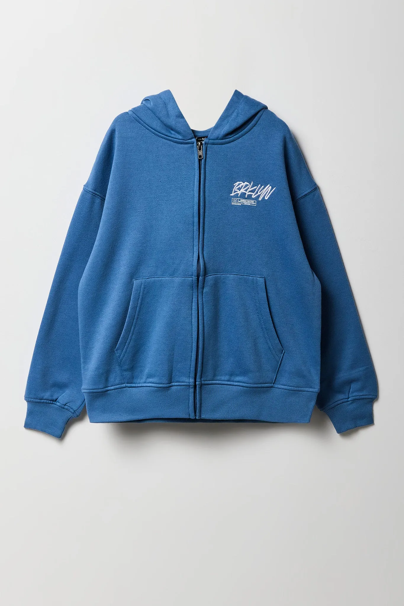 Kids Legend Embroidered Zip-Up Fleece Hoodie