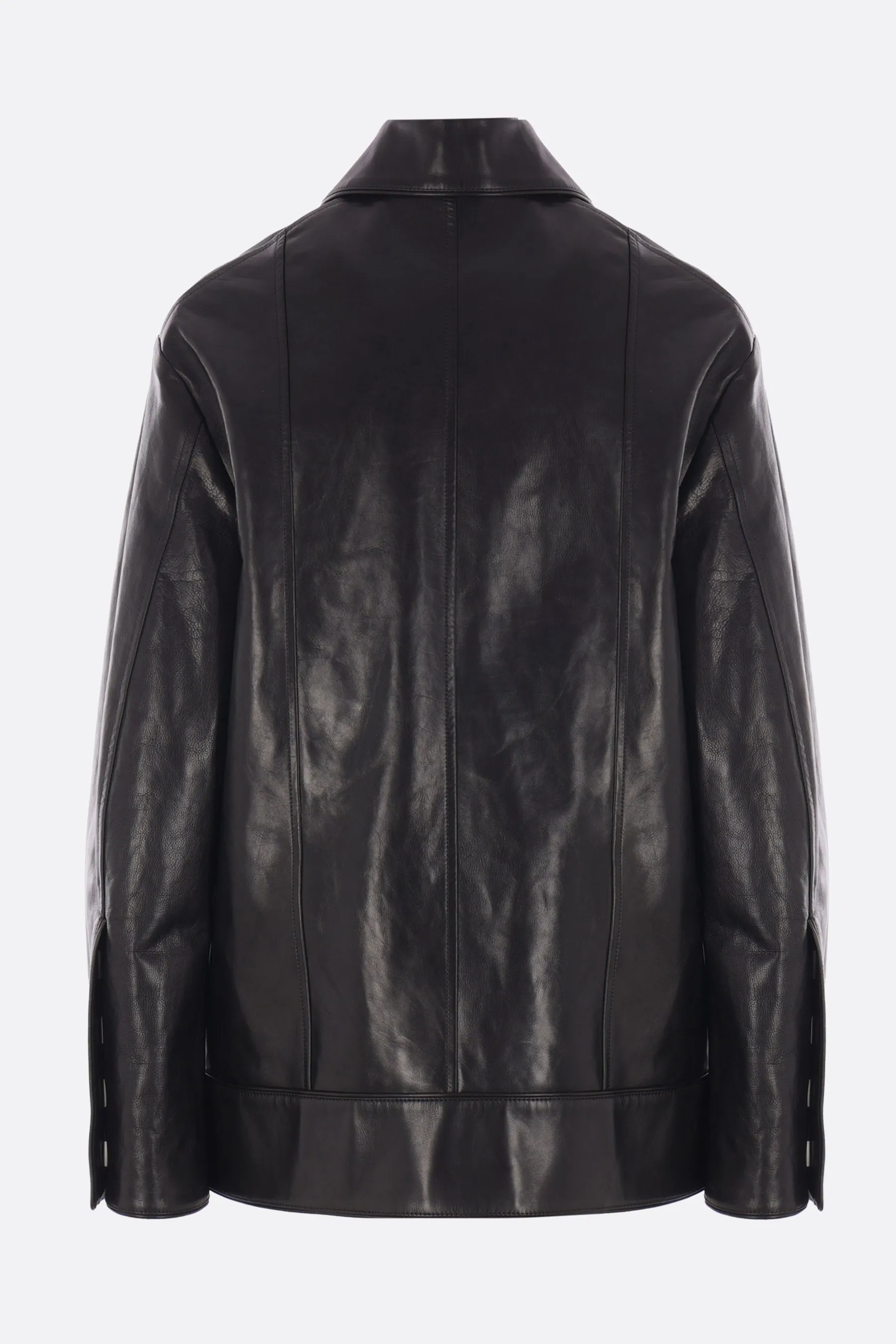 leather full-zip jacket