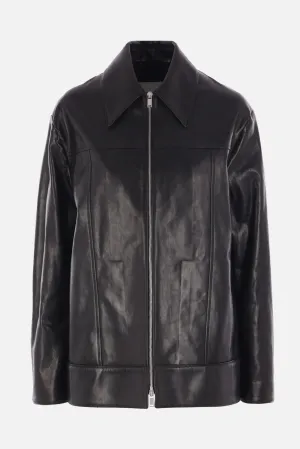 leather full-zip jacket