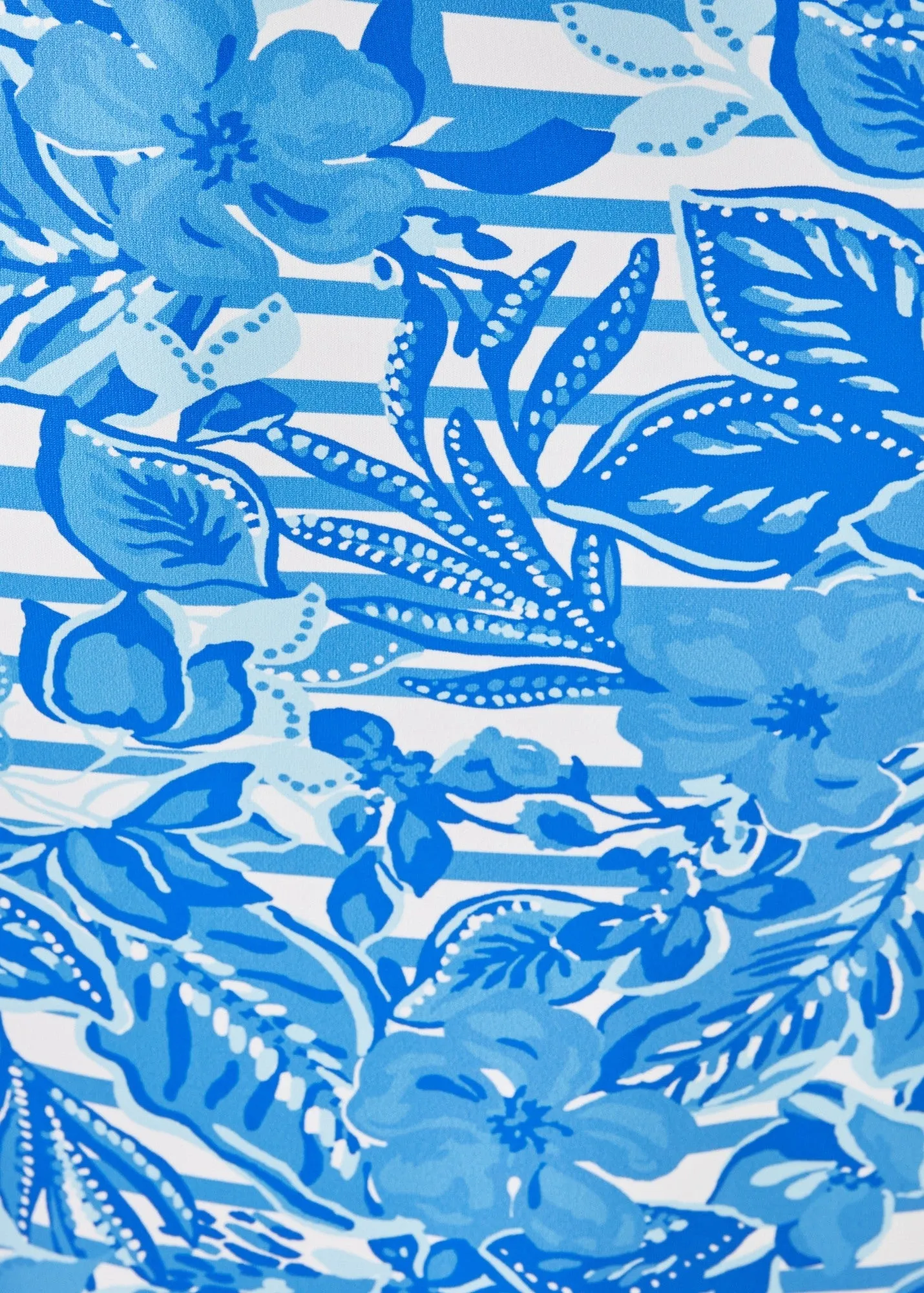 Lilly Pulitzer x PROPRIANO - Form-Fitting Nautical Stripe Dress with Exclusive Lilly Print | Anti-UV Stretch Fabric  (SOLEIL AZUR BLUE)