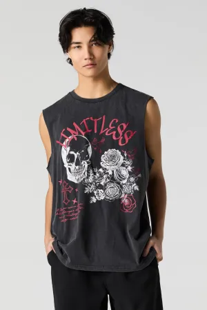 Limitless Graphic Washed Muscle Tank