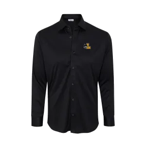 Loyola Chicago Quattro Flex Dress Shirt with Semi-Spread Collar Black