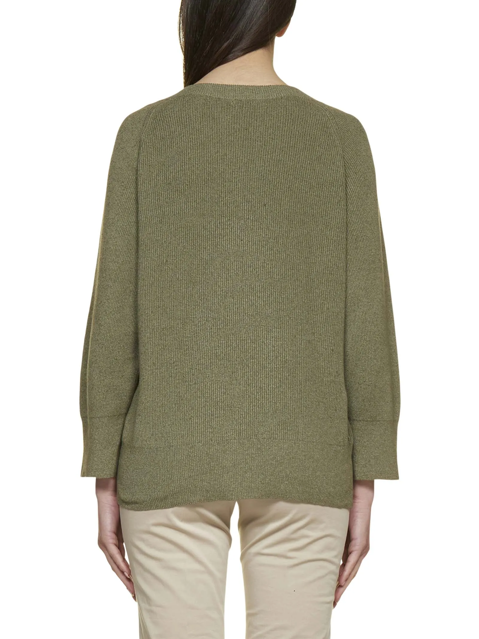 Malo V-Neck Knitted Raglan-Sleeve Jumper