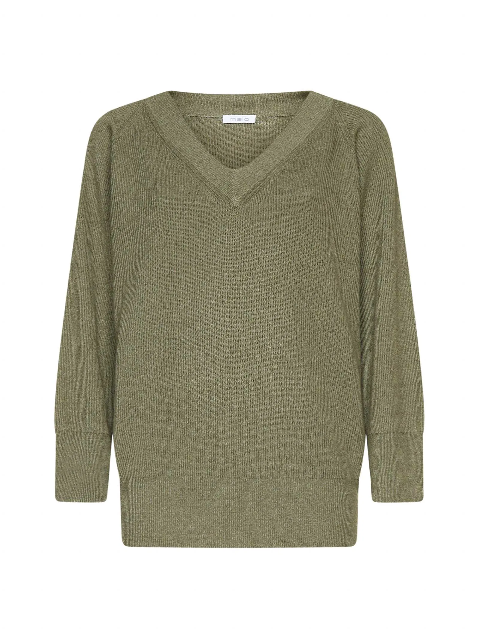 Malo V-Neck Knitted Raglan-Sleeve Jumper