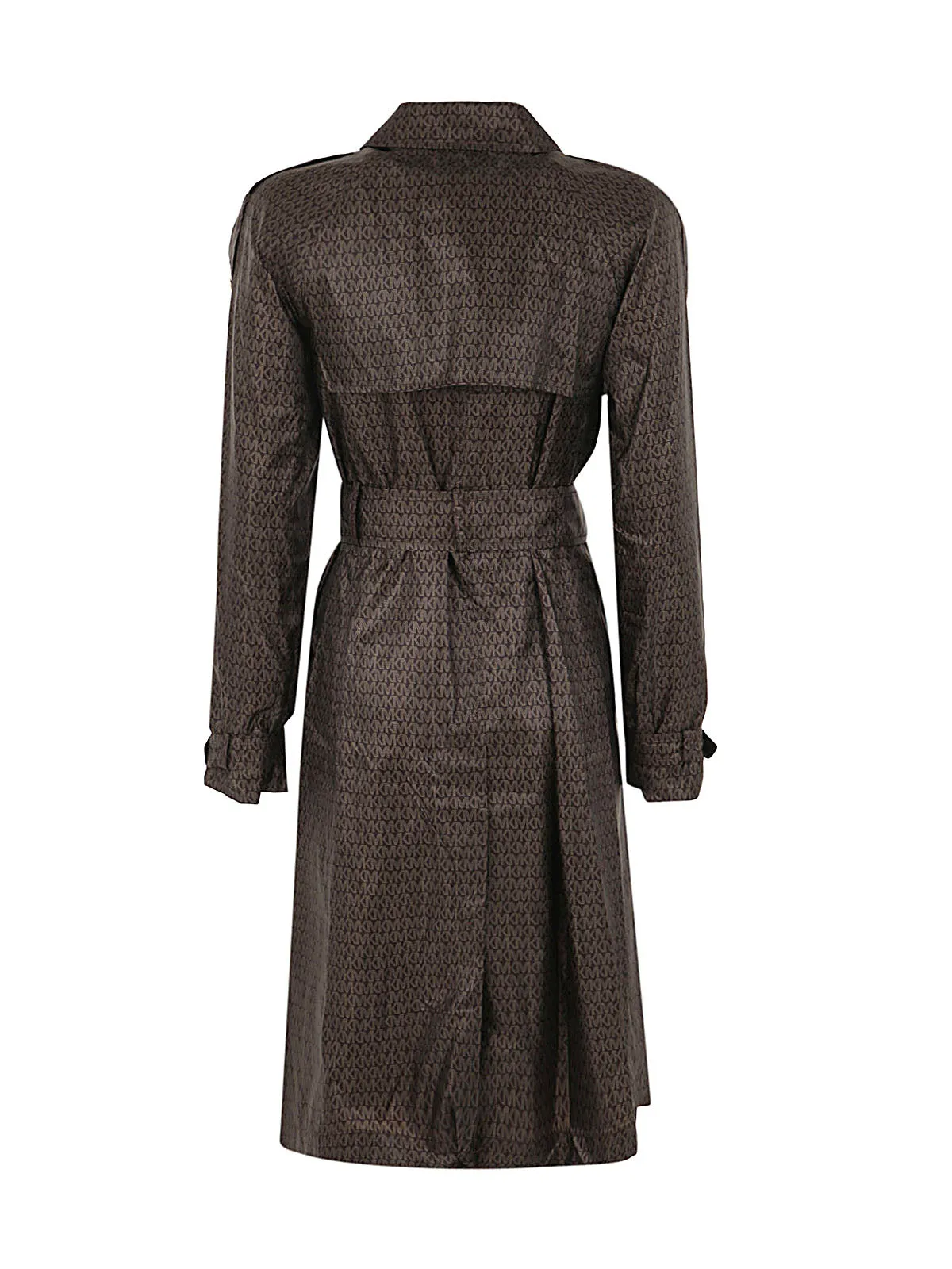 Michael Michael Kors All-Over Logo Belted Trench Coat