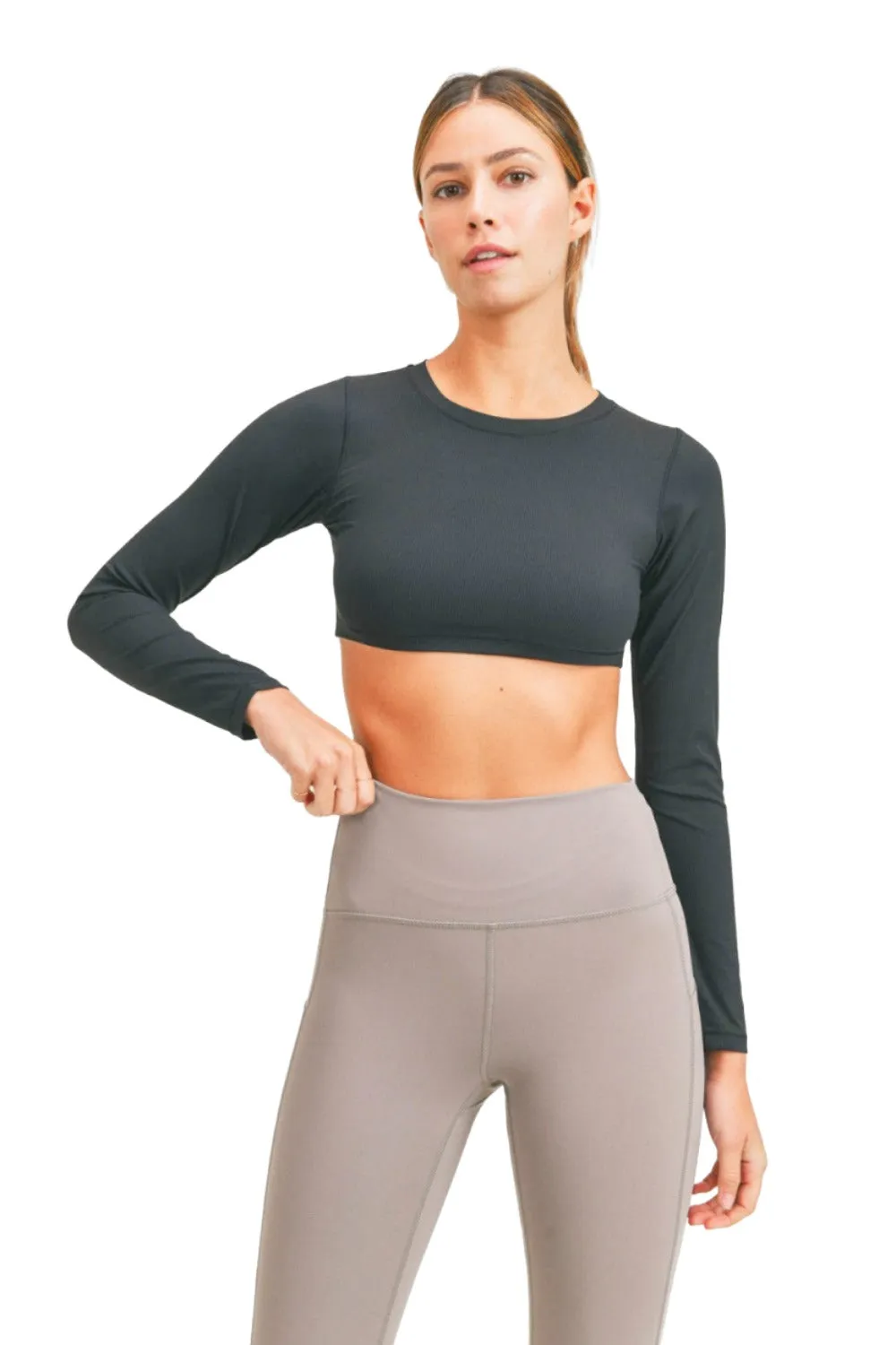 Mono B Long Sleeve Crop Top AT-A0691