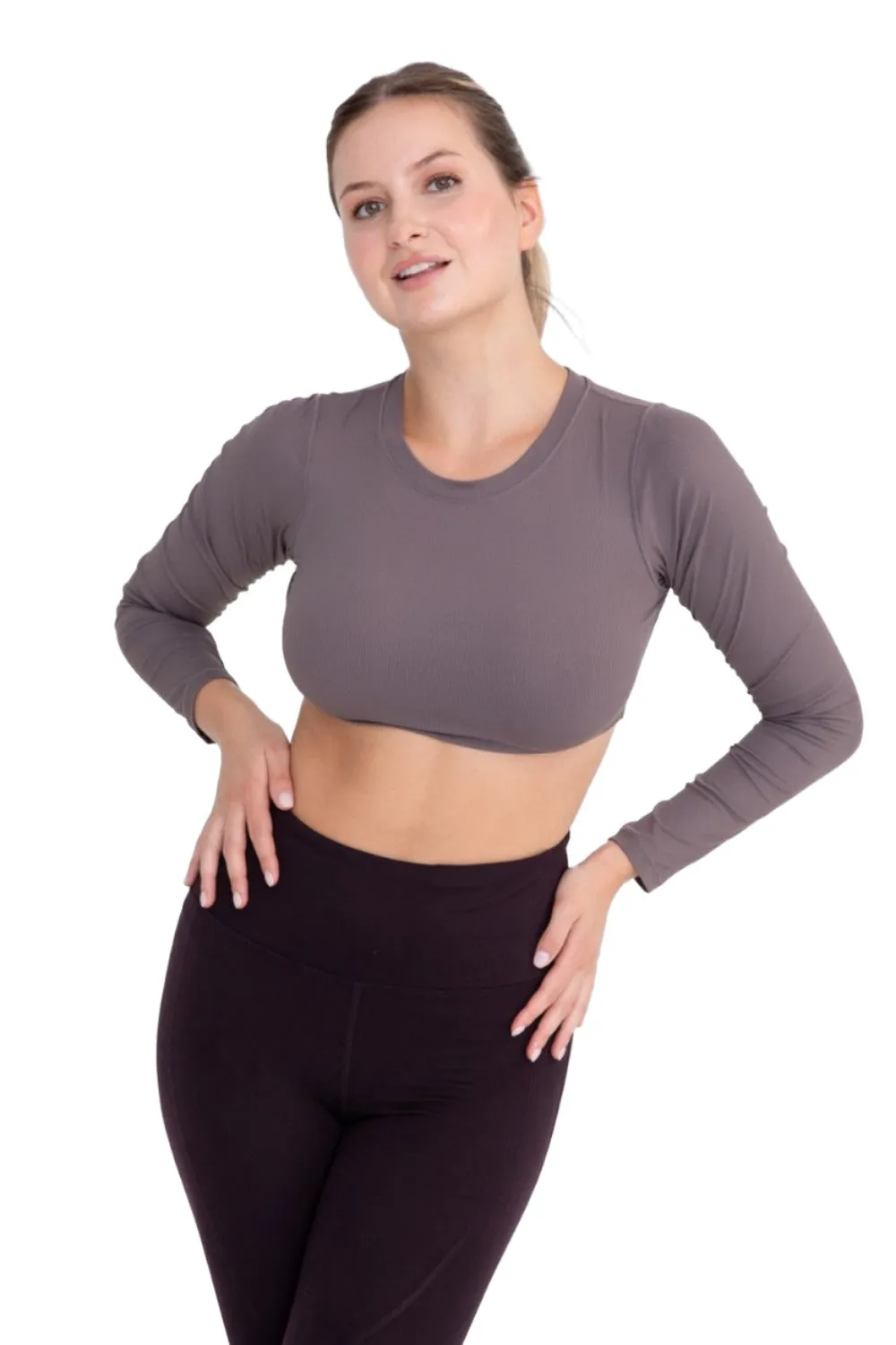 Mono B Long Sleeve Crop Top AT-A0691