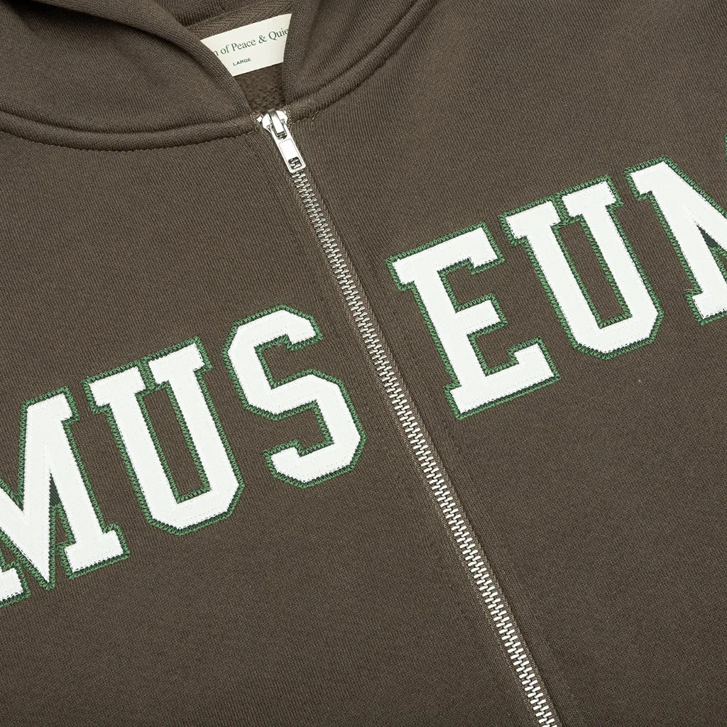 Museum Zip-Up Hoodie - Coffee