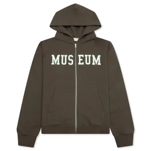 Museum Zip-Up Hoodie - Coffee
