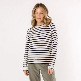 Nantucket Striped Crew, Navy Stripe