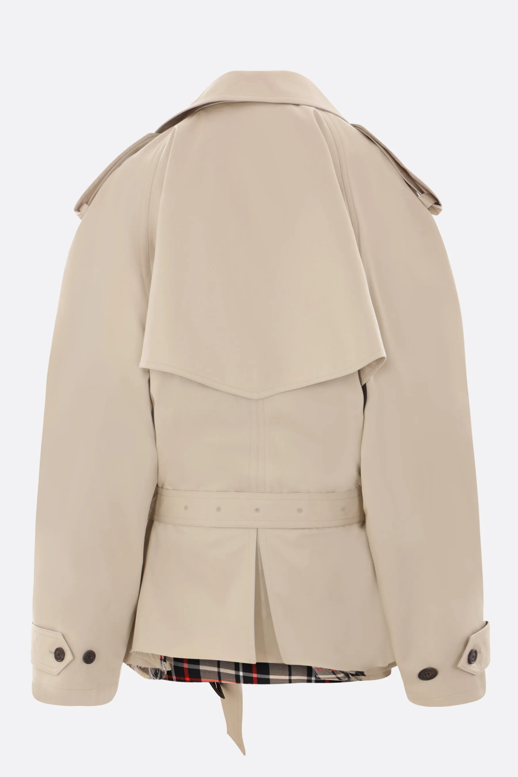 oversize twill trench coat with belt