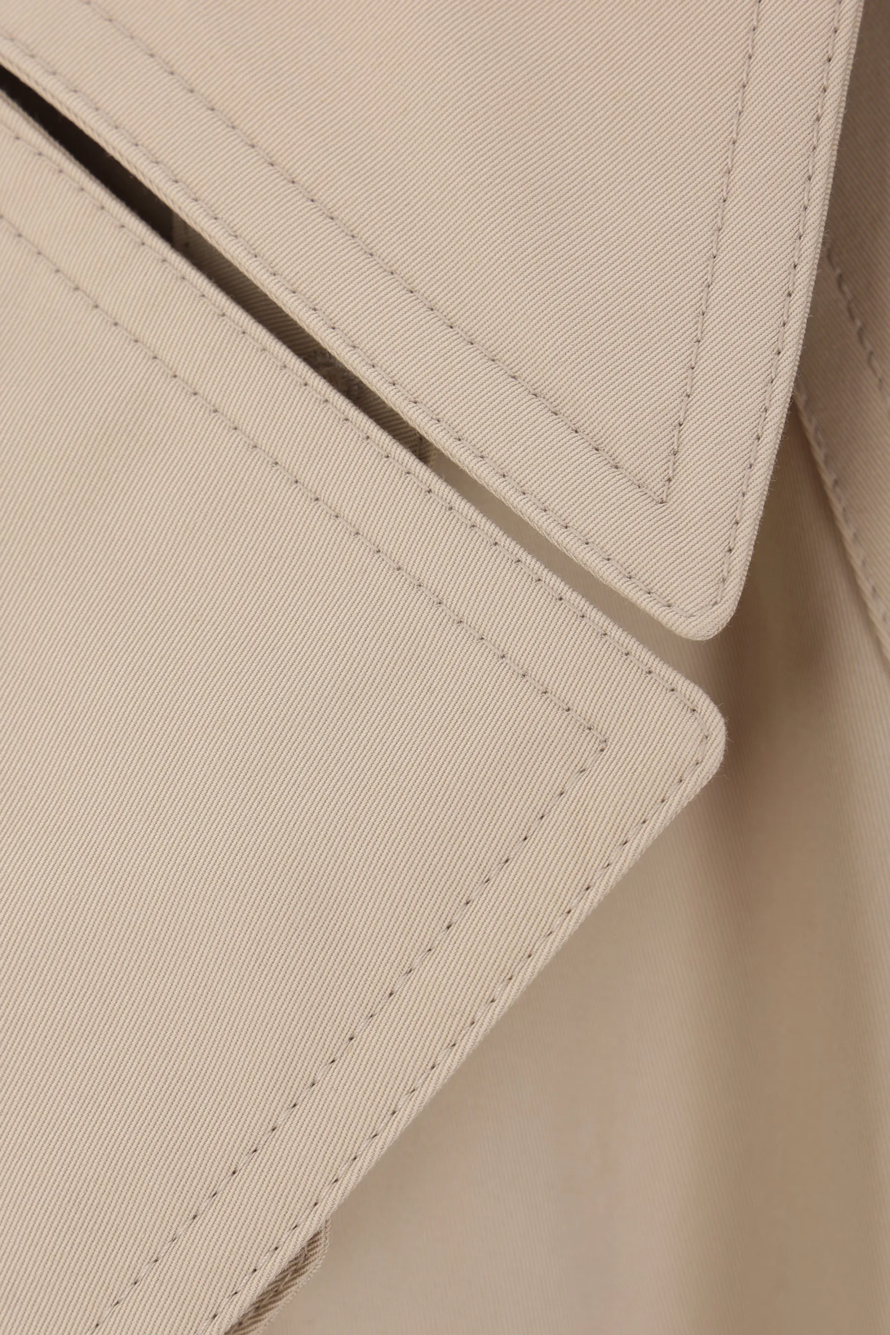 oversize twill trench coat with belt