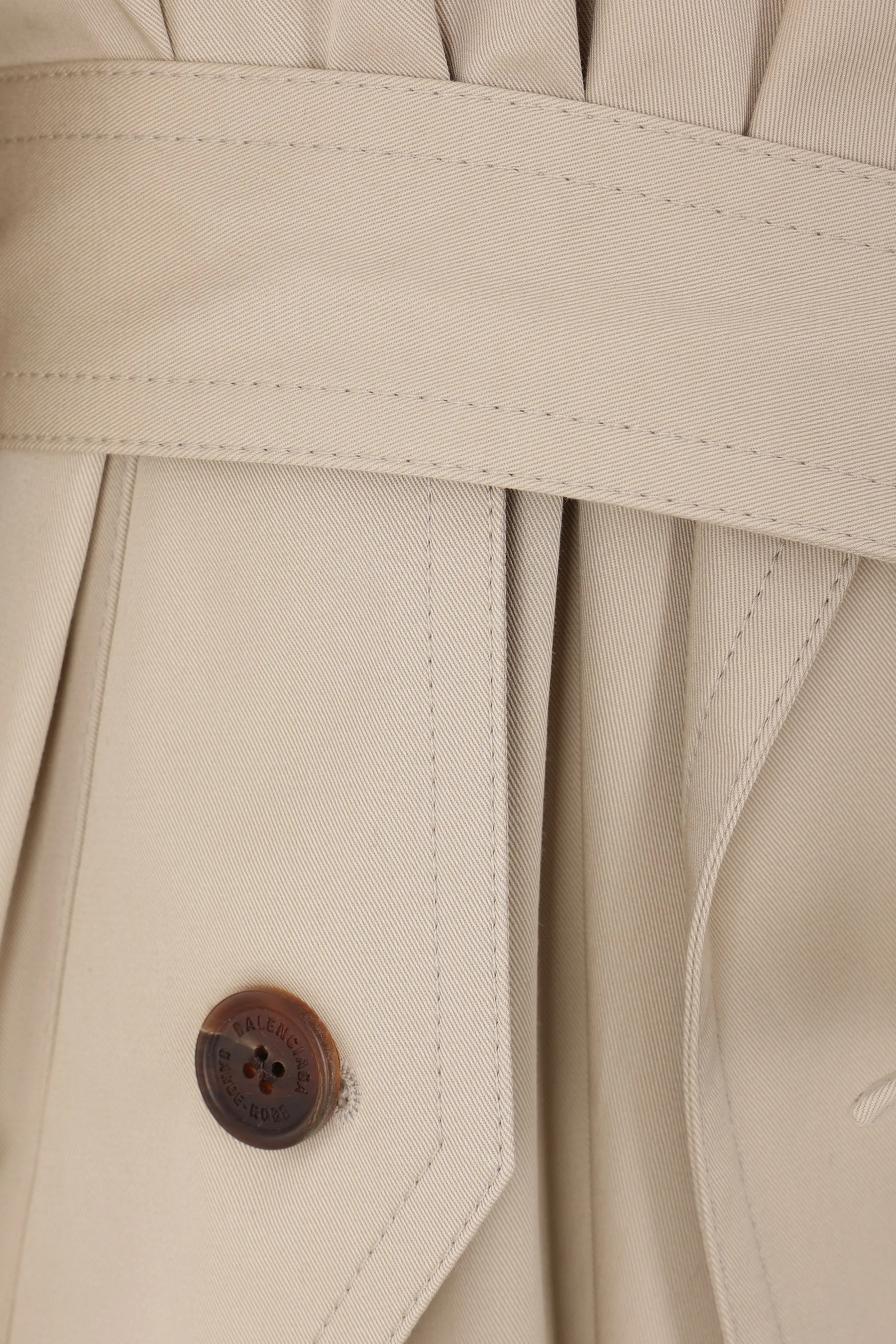 oversize twill trench coat with belt