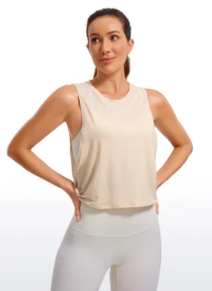Pima Cotton Crop Tank Deep Armhole