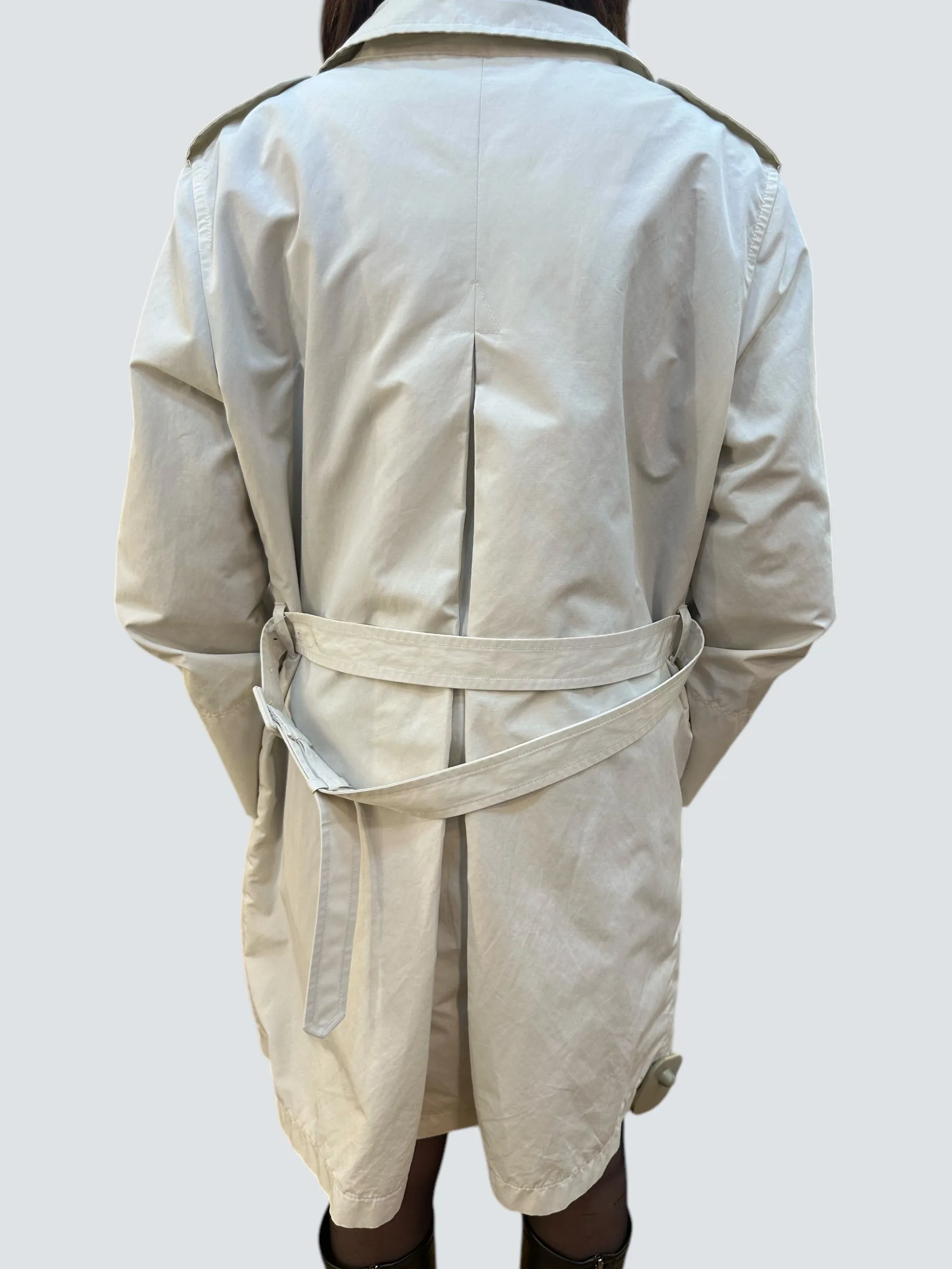 Prada Cream Trench Coat - Size 48