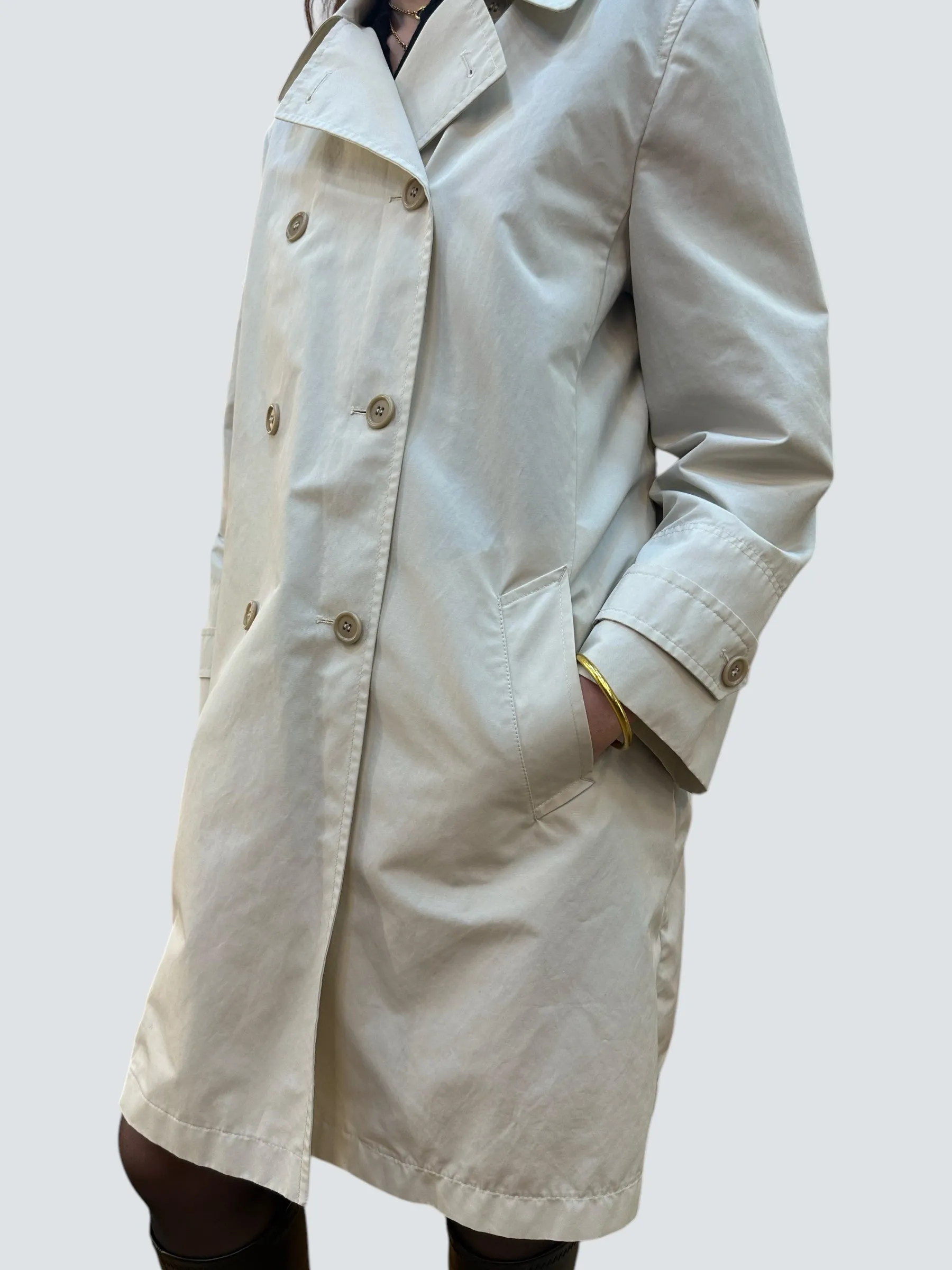 Prada Cream Trench Coat - Size 48