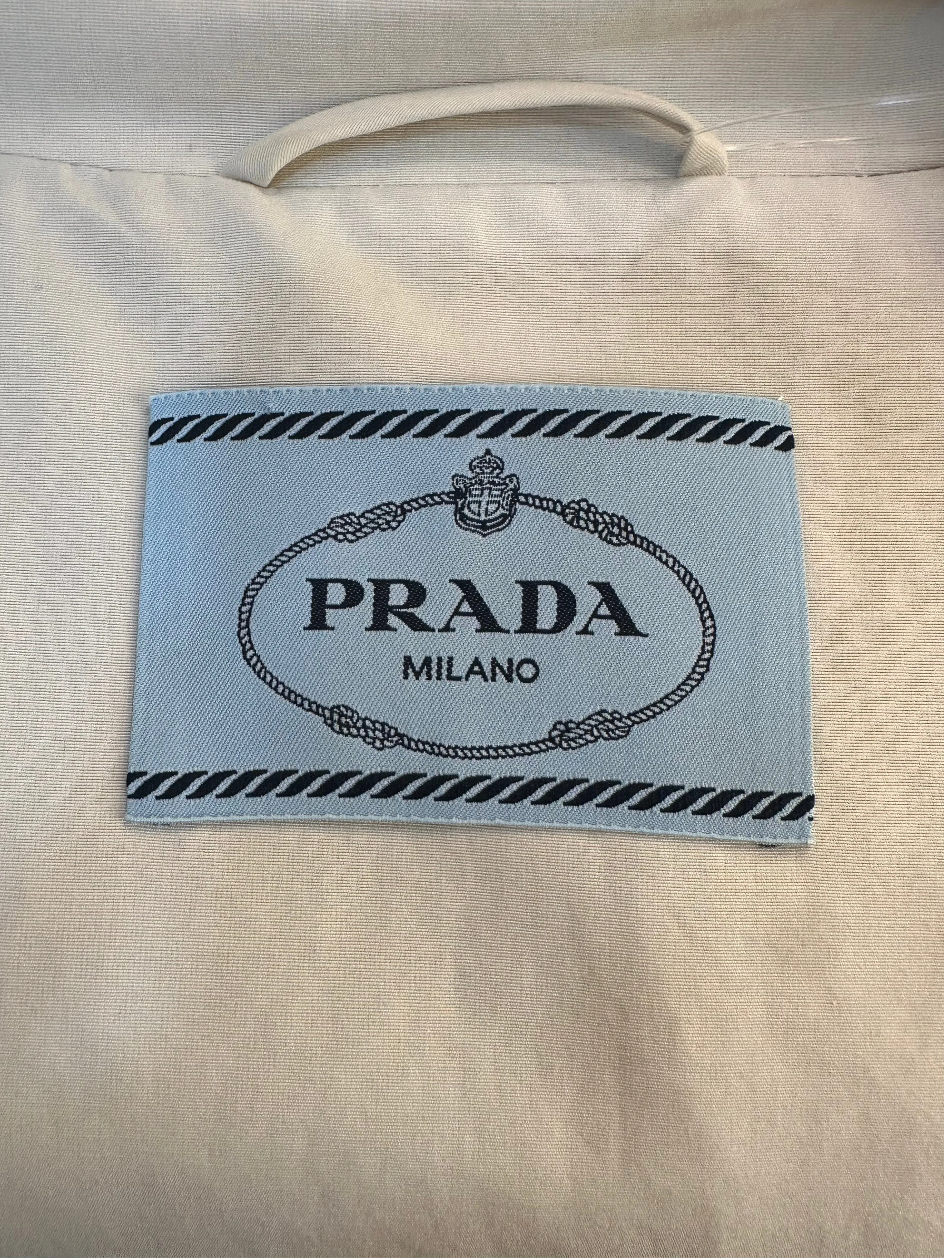 Prada Cream Trench Coat - Size 48