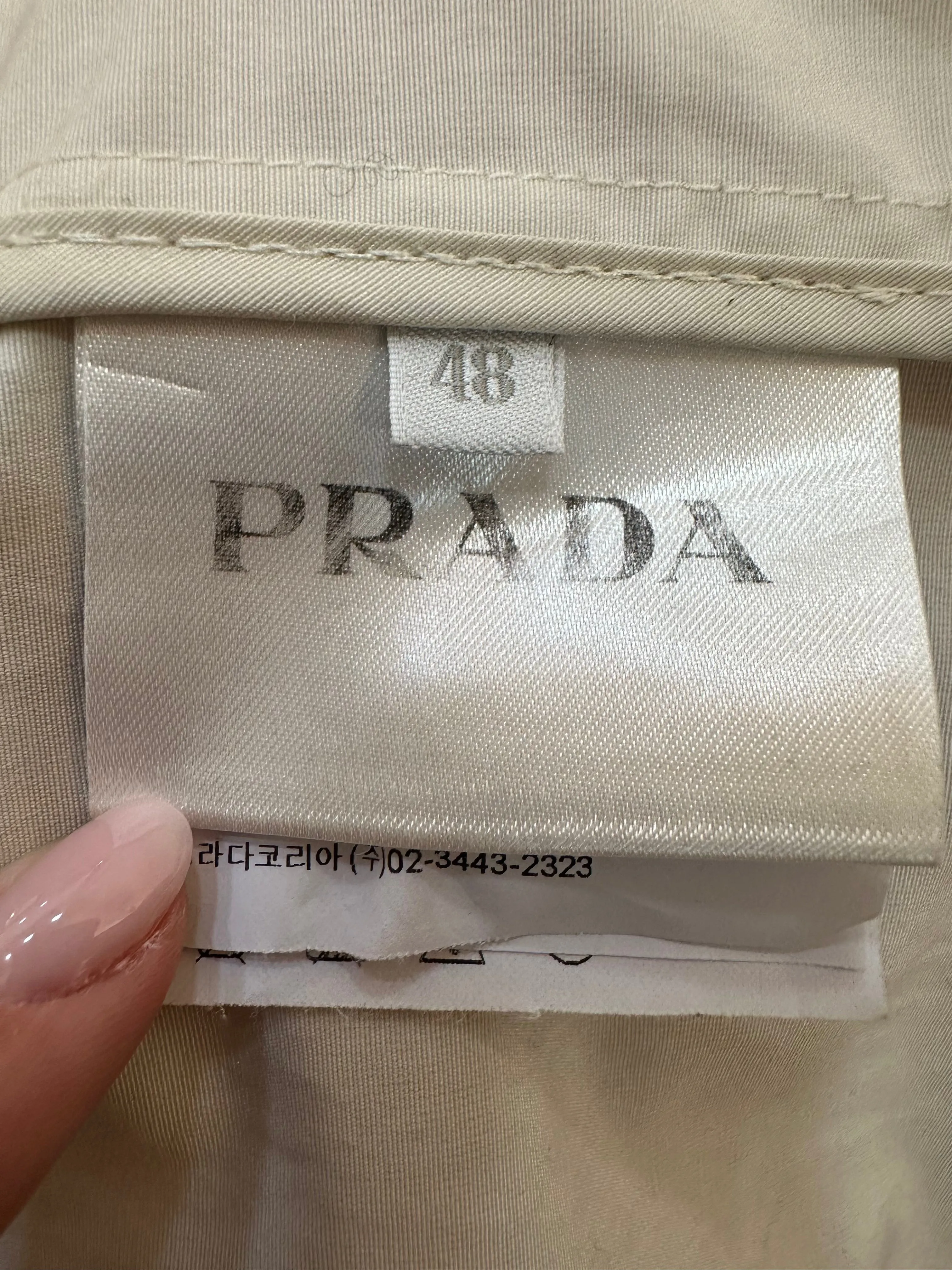 Prada Cream Trench Coat - Size 48