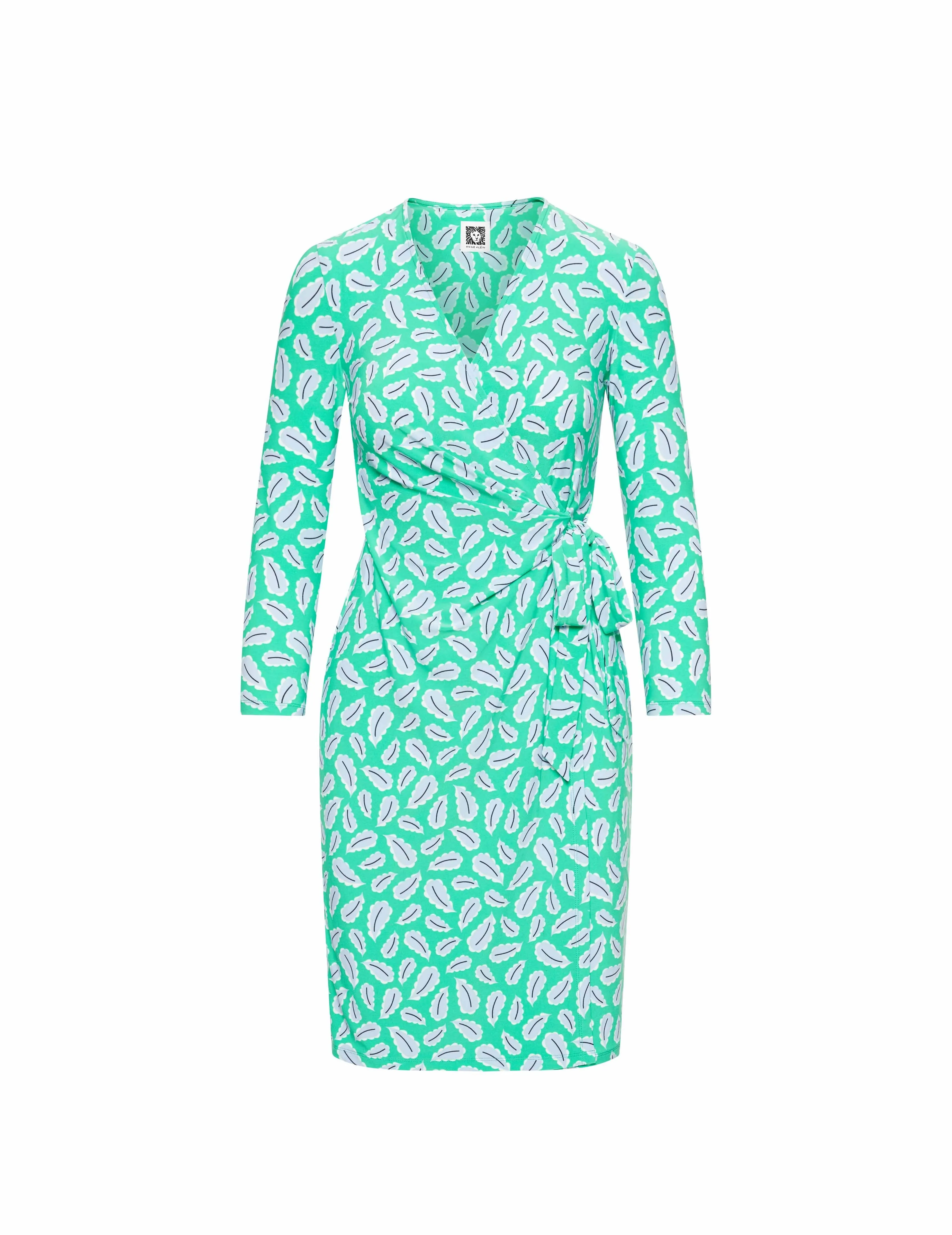 Printed Faux-Wrap Dress- Sale