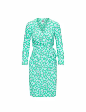 Printed Faux-Wrap Dress- Sale