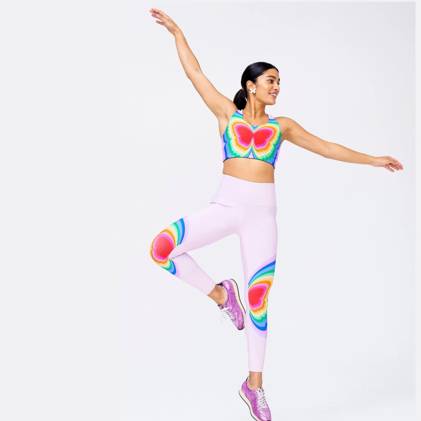 Psychedelic Butterfly Duoknit Sports Bra