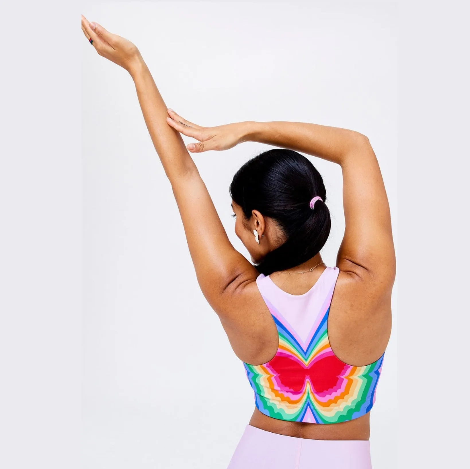 Psychedelic Butterfly Duoknit Sports Bra