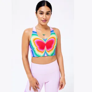 Psychedelic Butterfly Duoknit Sports Bra