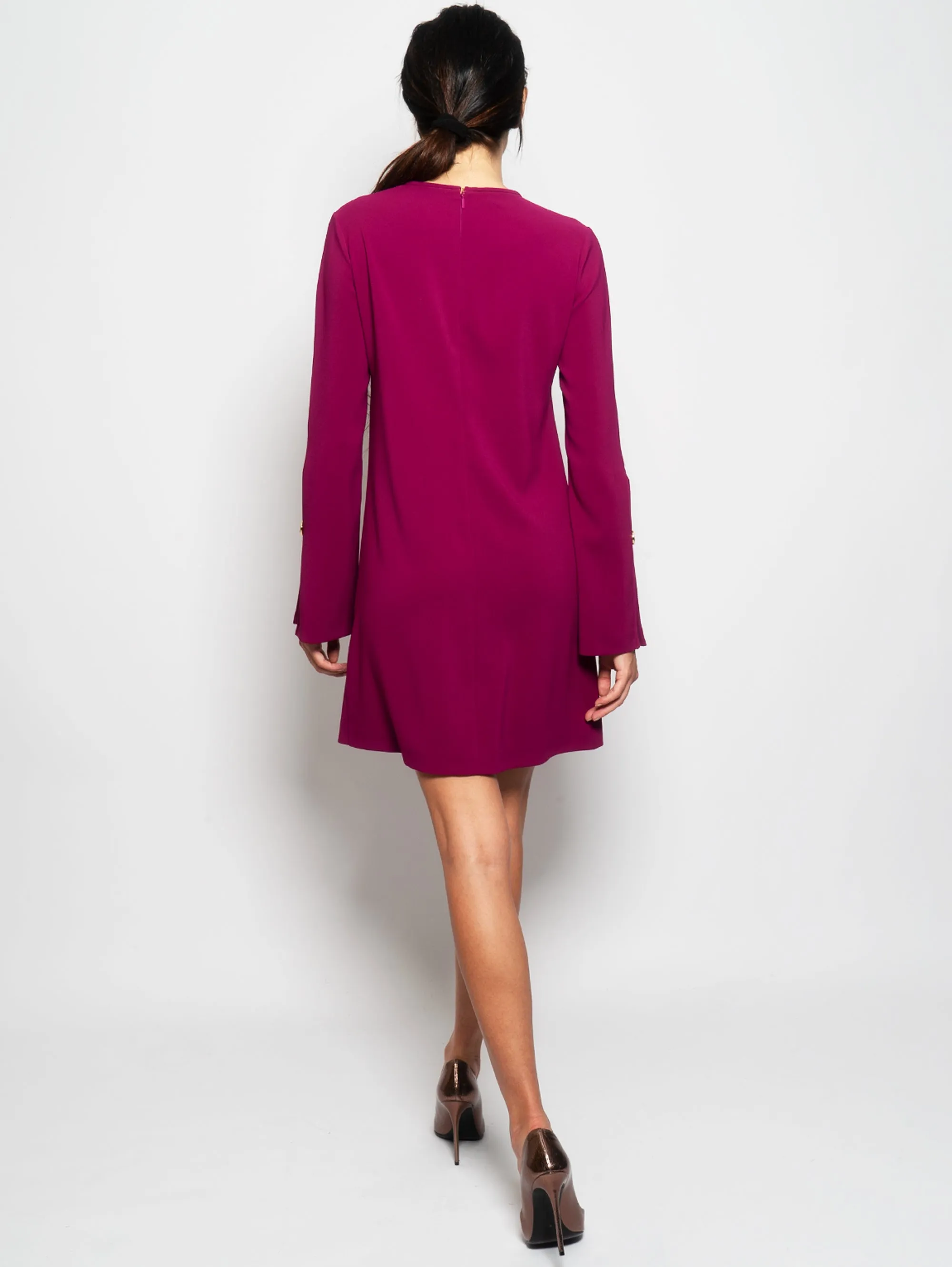 Purple A-Line Medium Length Dress