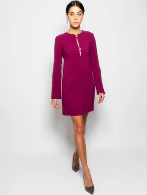 Purple A-Line Medium Length Dress