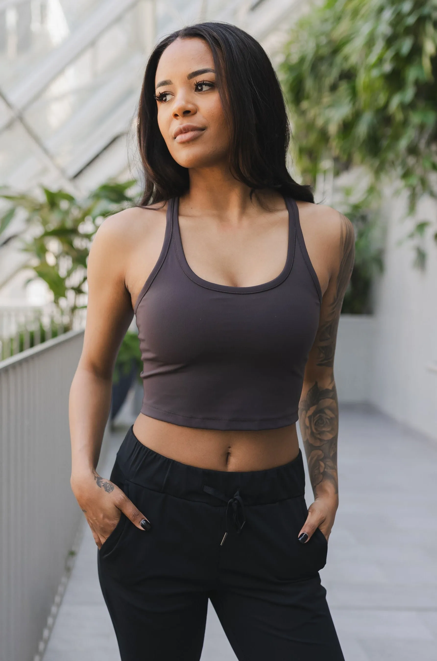 Racerback Crop *Built in Bra