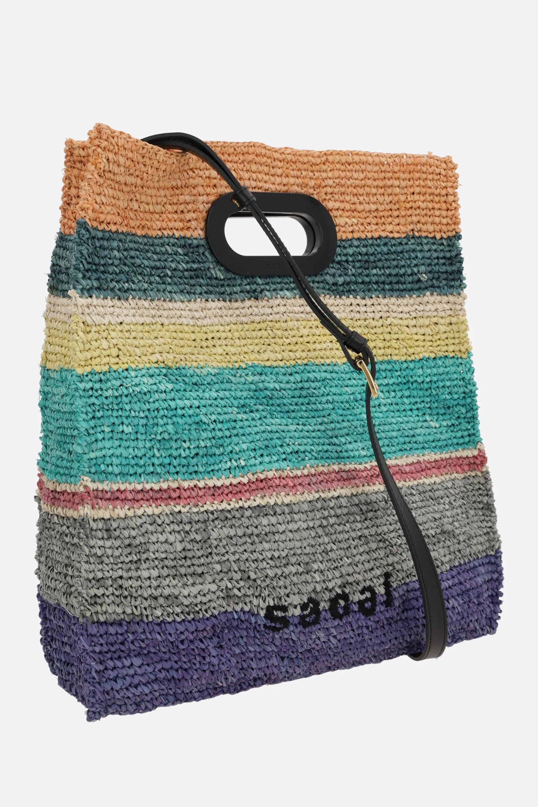 raffia medium shopping bag