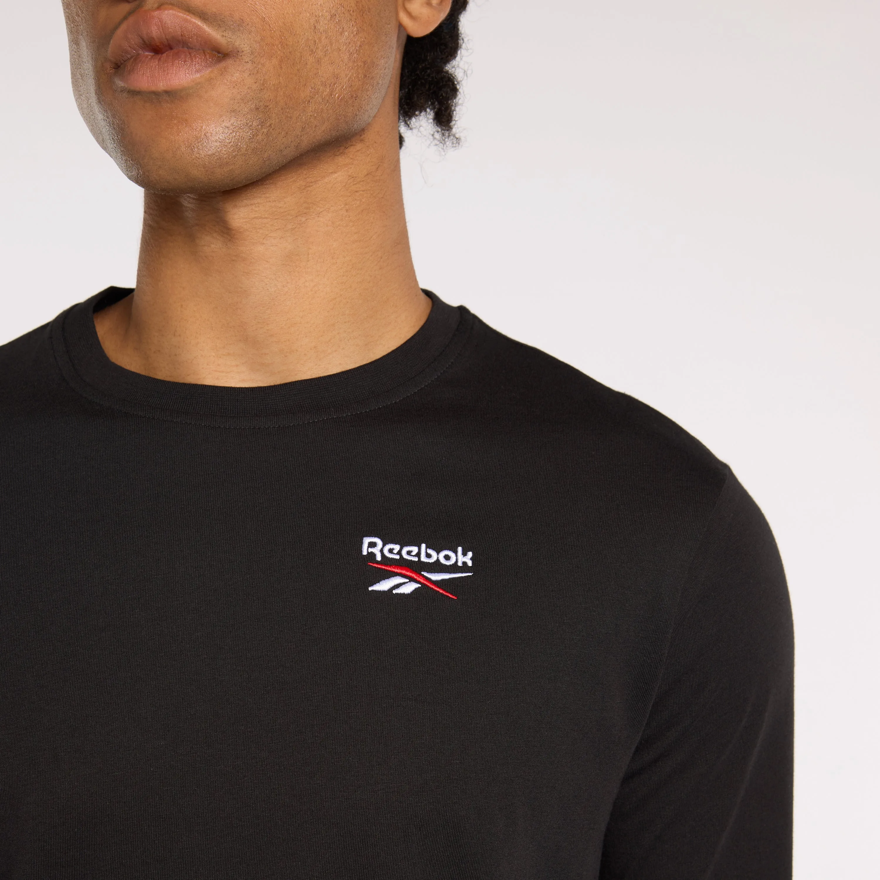 Reebok Idlong Sleeve T-Shirt Black/White/Vector Red