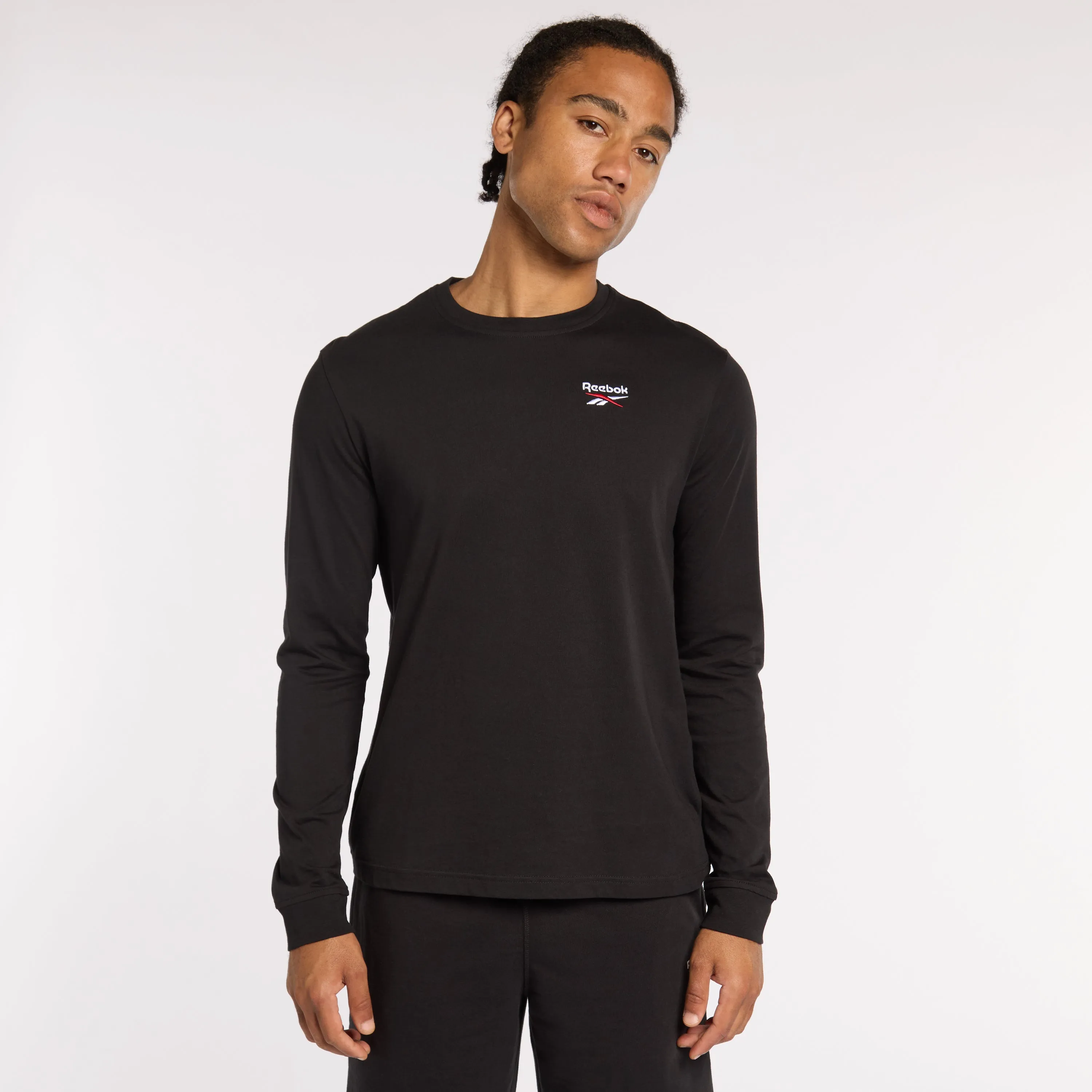 Reebok Idlong Sleeve T-Shirt Black/White/Vector Red