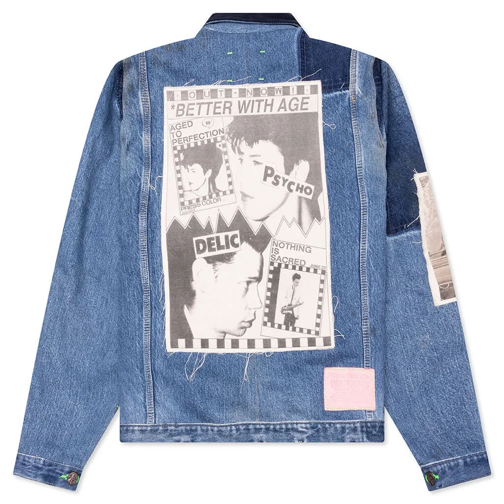 Rock City Reconstructed Denim Jacket - Indigo
