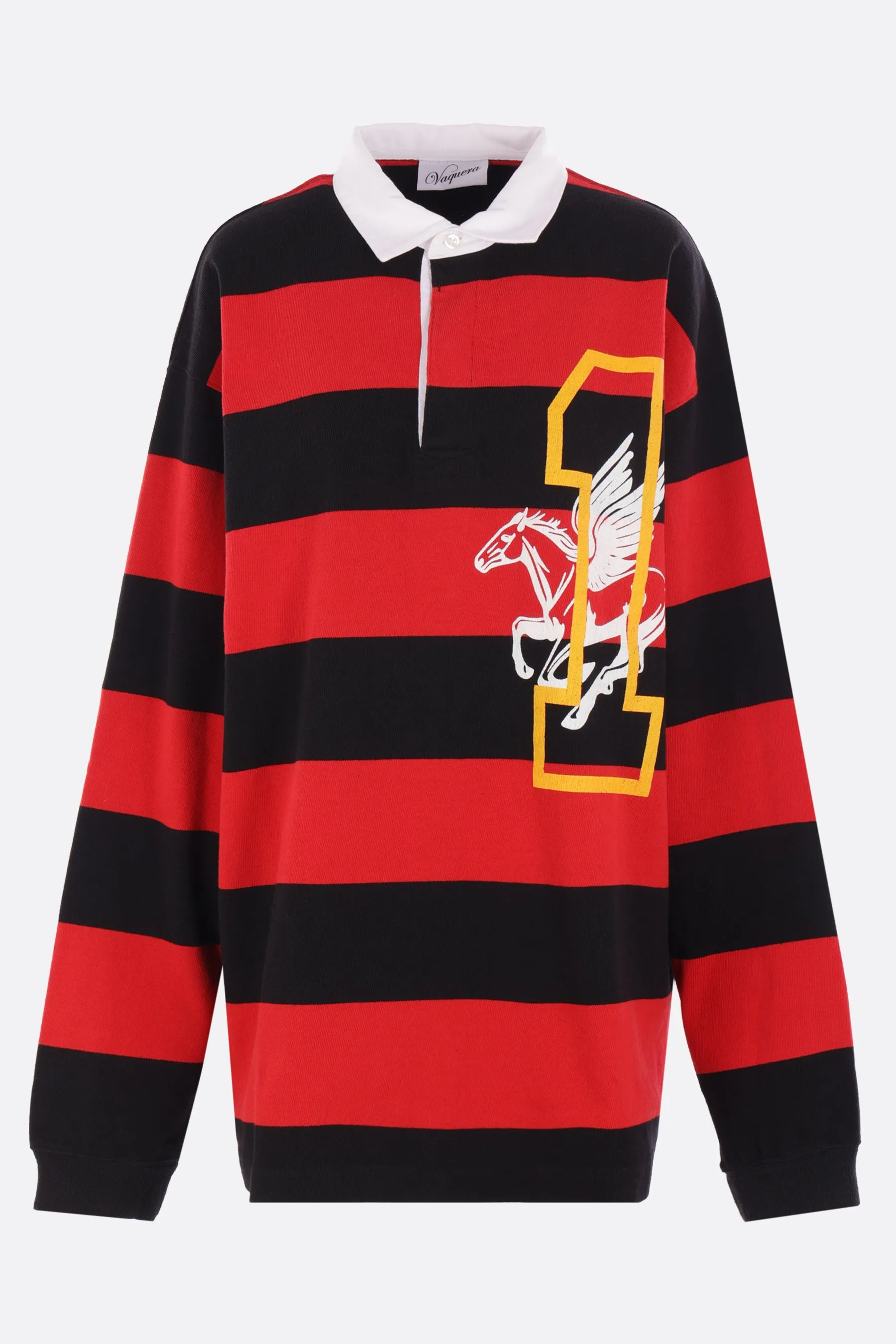Rubgy oversized sweatshirt in striped jersey