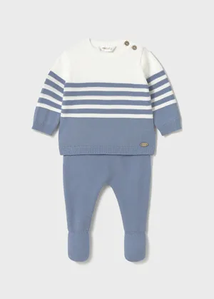 Sailor Knit Sweater & Footies Set - Riviera
