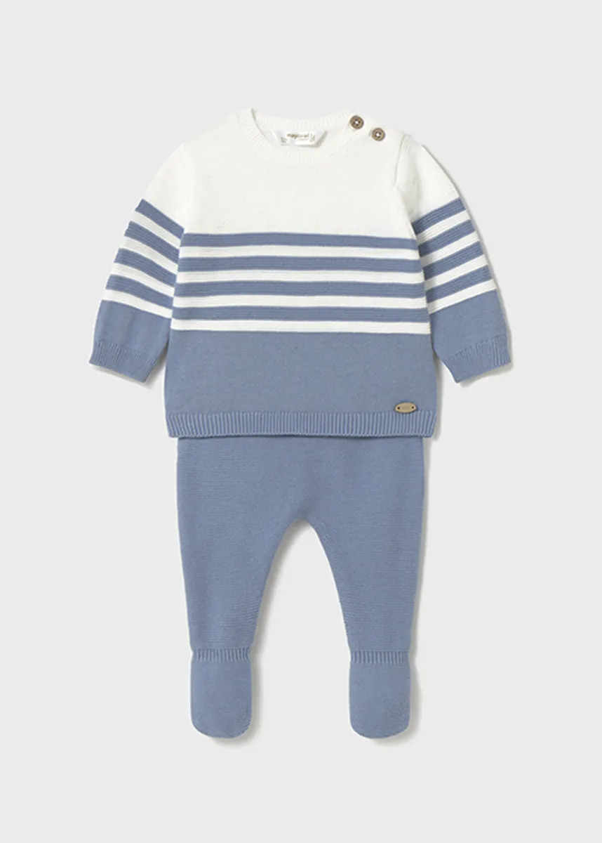 Sailor Knit Sweater & Footies Set - Riviera