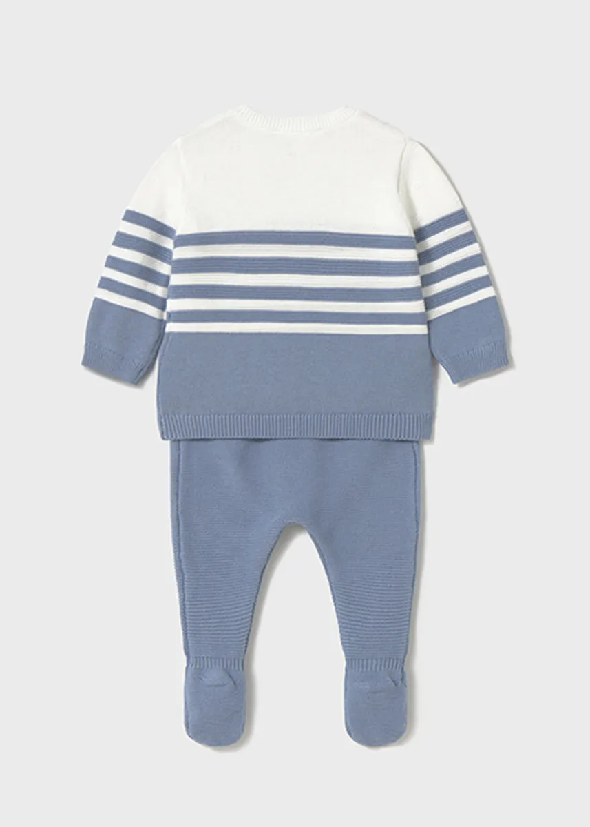 Sailor Knit Sweater & Footies Set - Riviera