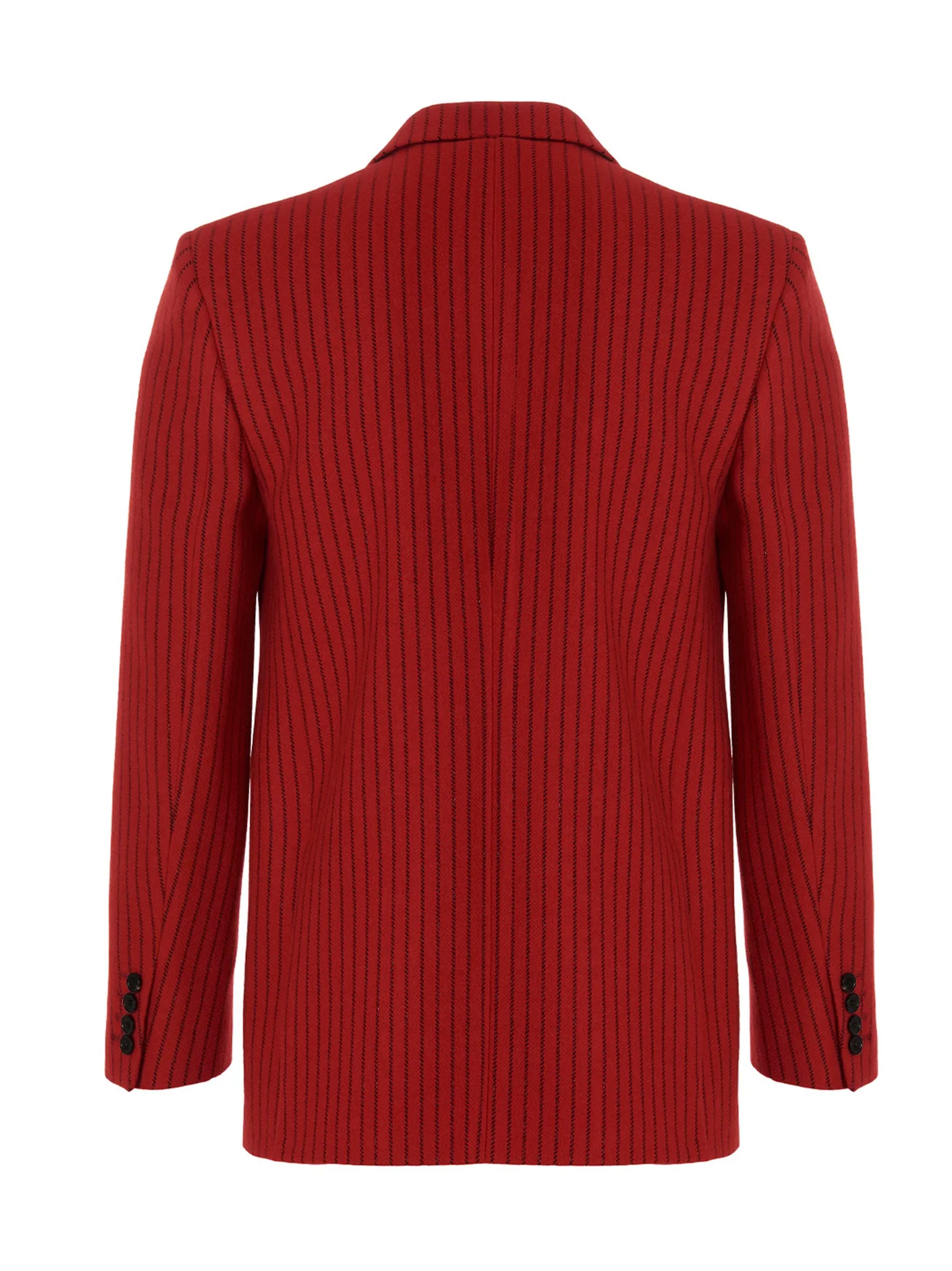 Saint Laurent Striped Single-Breasted Blazer