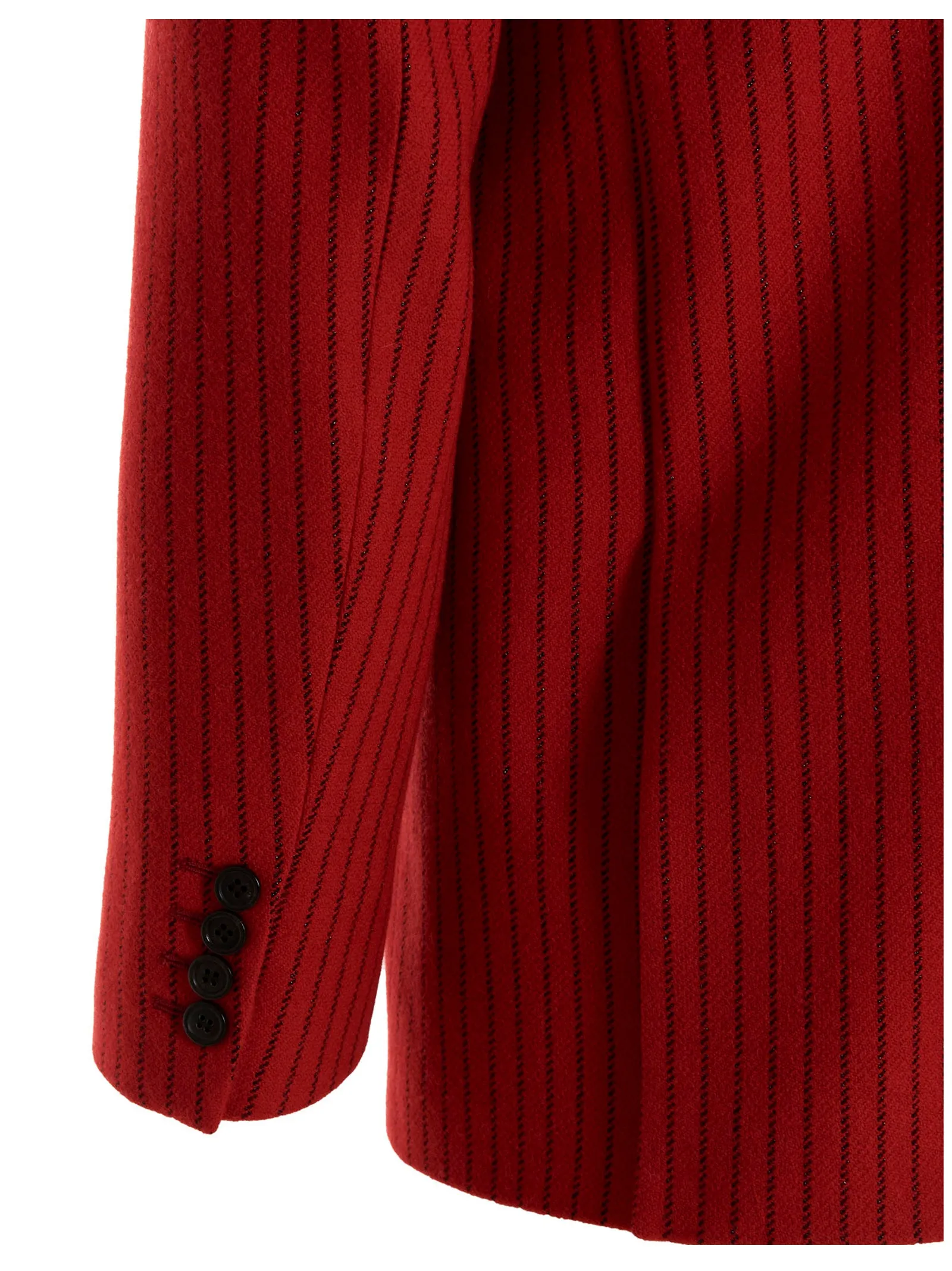 Saint Laurent Striped Single-Breasted Blazer