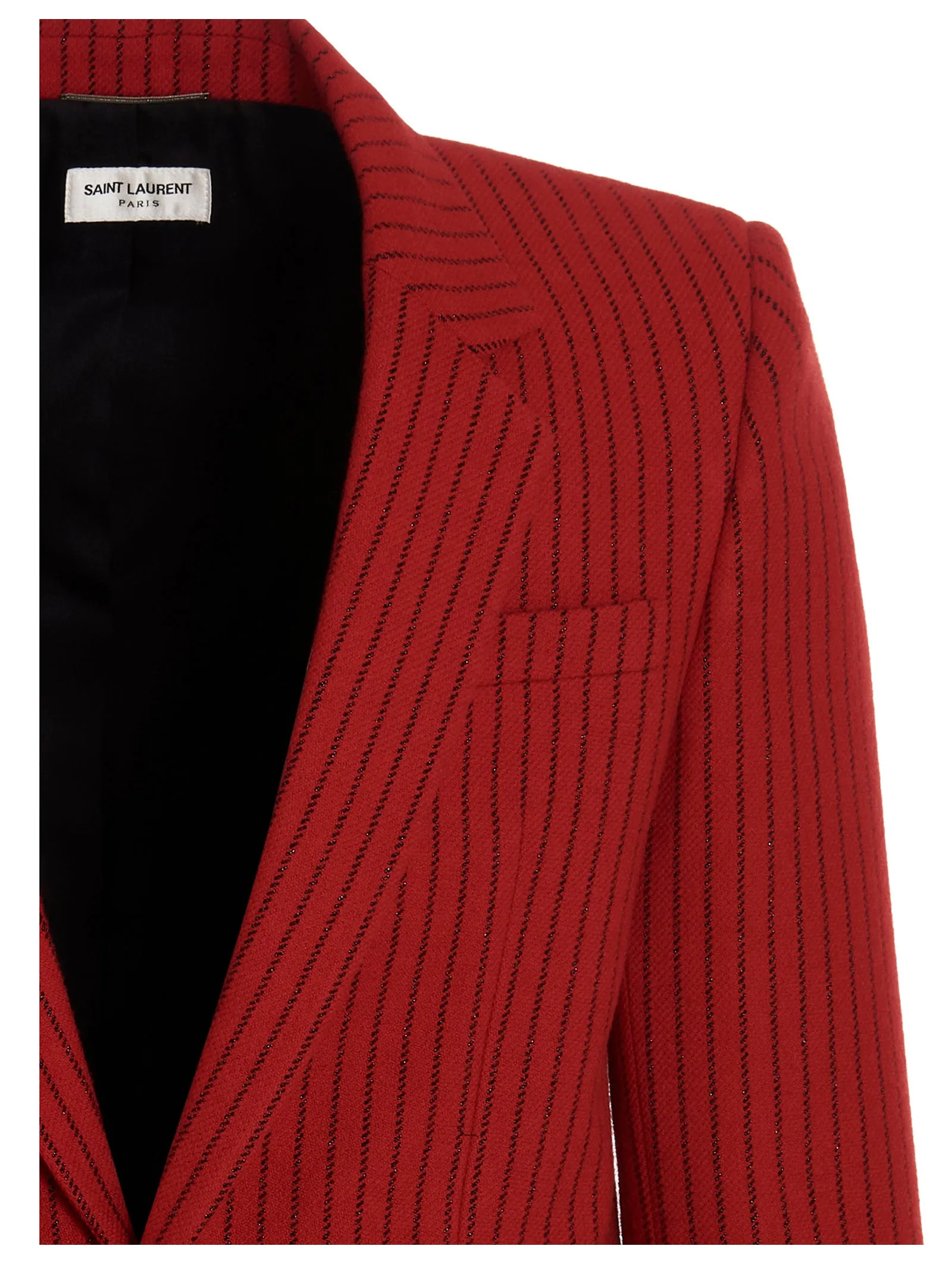 Saint Laurent Striped Single-Breasted Blazer
