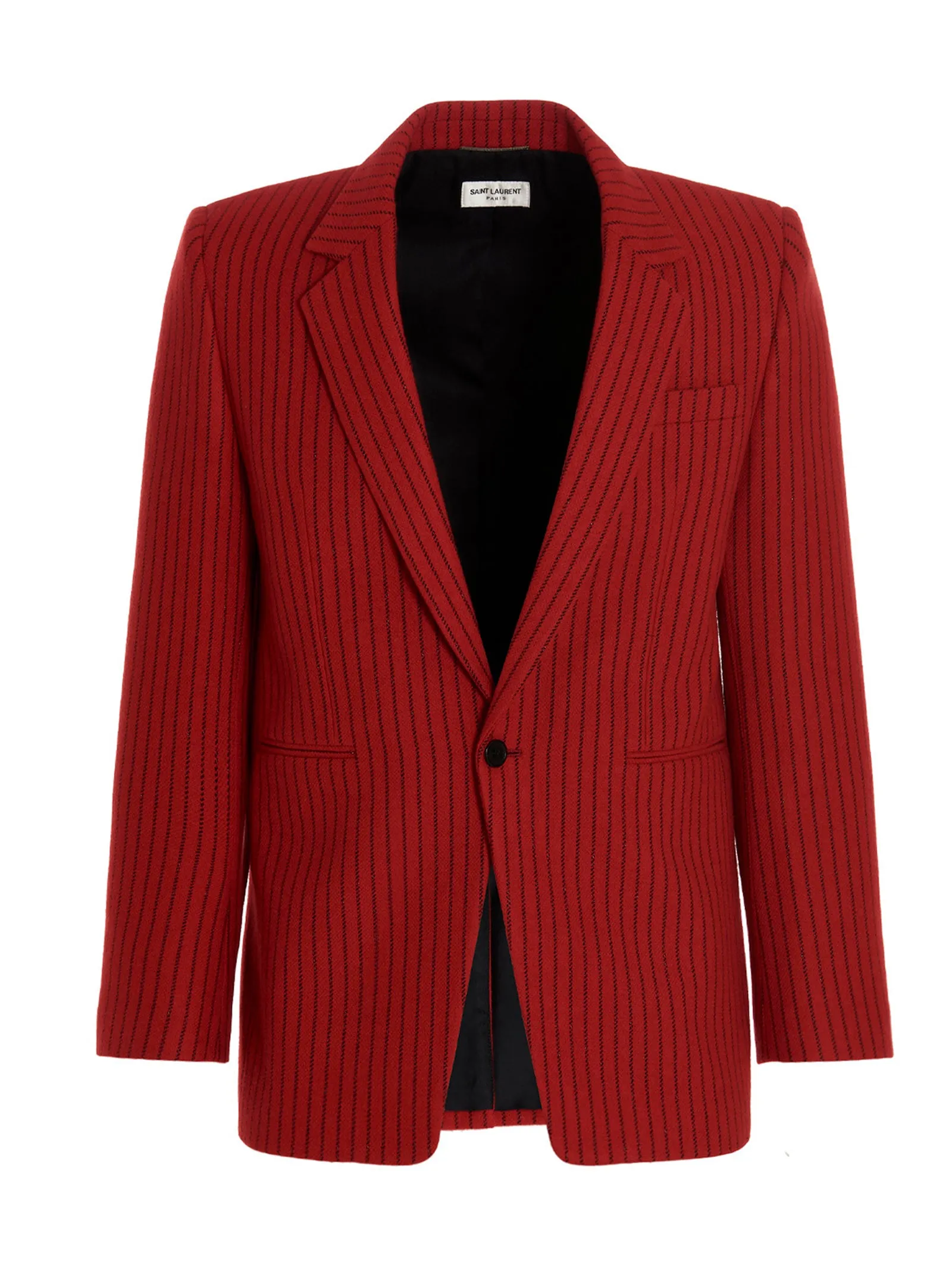 Saint Laurent Striped Single-Breasted Blazer